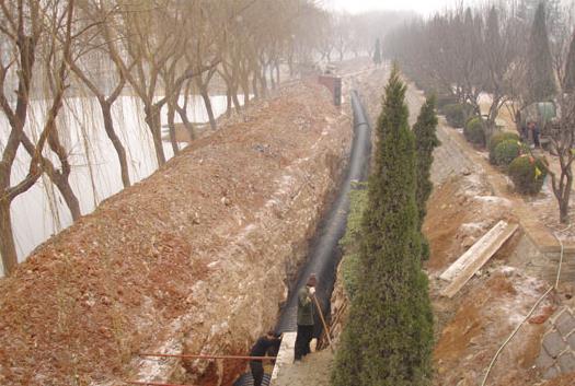 市政排污波纹管河北邢台钢带管安装施工(图1)